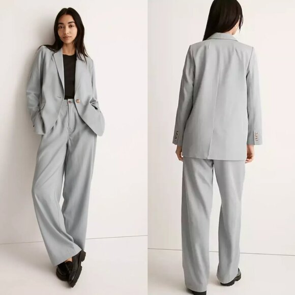 The Larsen Blazer in Drapeweave - Overcast Blue NJ732 XS - Picture 3 of 6